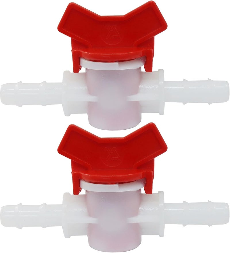 OSVJE 2PCS 3/8" ID in Line Hose Barbed Ball Valve Shut-Off Switch - Stable Plastic, Easy Installation, Leak-Free Design for Aquarium, Garden, and Micro Irrigation Systems, White - Image 5